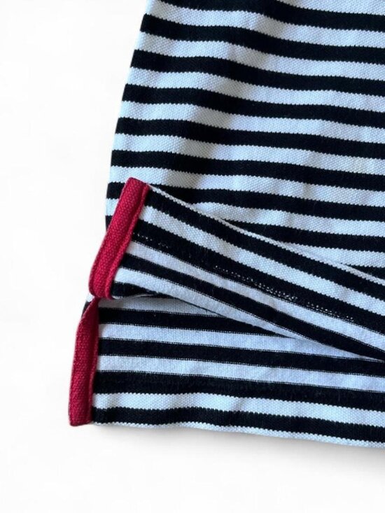 Striped Nautical Lobster Embroidered Top Black & White 3/4 Sleeve Size M/L - Picture 4 of 6